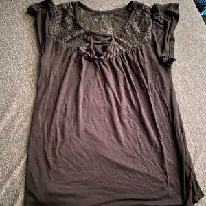 Black dressy flowy top